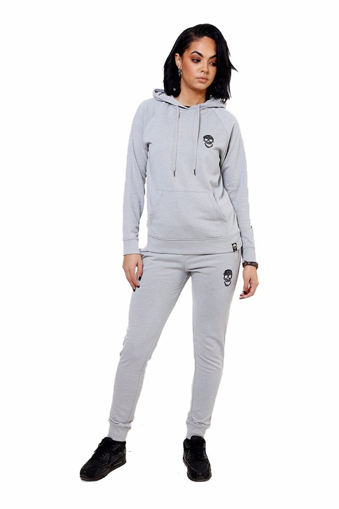 Ladies Silver Slim Fit Hoodie
